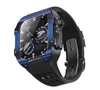 BNCXMO Fannella in fibra di carbonio di orologi in gomma , per SE/4/5/6/7/8 Mod Kit Accessori Sostituzione Fluorobber Watch Band , per IWatch Series 44/45mm, con strumento a banda