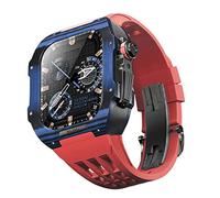 BNCXMO Fannella in fibra di carbonio di orologi in gomma , per SE/4/5/6/7/8 Mod Kit Accessori Sostituzione Fluorobber Watch Band , per IWatch Series 44/45mm, con strumento a banda