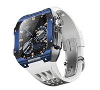 BNCXMO Fannella in fibra di carbonio di orologi in gomma , per SE/4/5/6/7/8 Mod Kit Accessori Sostituzione Fluorobber Watch Band , per IWatch Series 44/45mm, con strumento a banda