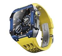 BNCXMO Fannella in fibra di carbonio di orologi in gomma , per SE/4/5/6/7/8 Mod Kit Accessori Sostituzione Fluorobber Watch Band , per IWatch Series 44/45mm, con strumento a banda