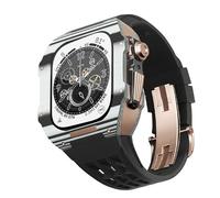BNCXMO Fannella in fibra di carbonio di orologi in gomma , per SE/4/5/6/7/8 Mod Kit Accessori Sostituzione Fluorobber Watch Band , per IWatch Series 44/45mm, con strumento a banda