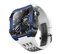BNCXMO Fannella in fibra di carbonio di orologi in gomma , per SE/4/5/6/7/8 Mod Kit Accessori Sostituzione Fluorobber Watch Band , per IWatch Series 44/45mm, con strumento a banda