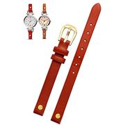 BNCXMO Fashion Genuine Leather Watchband per ES4340 ES4119 ES4000 3745 3861 4026 Donne Bracciale Cingcio da polso 8mm con vite (colore: oro rosa nero, dimensioni: 8mm)