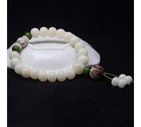 BNCXMO Feng shui naturale naturale giada bodhi bracciale braccialea braccialetto a mano intagliato intagliato di perle buddiste di perle di talisman forte attirano denaro buona fortuna