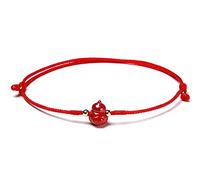 BNCXMO Feng Shui Wealth Wu Lou Bracciale Naturale Cinnabar Gourd Red String Bracciale intrecciato Bracciale Moie gioiello Amuleto Talisman per la prosperità Luck, b