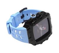 BNCXMO Fetta in metallo della custodia in lega di zinco per iWatch Series 8 7 6 5 4 SE per banda 45 mm 44 mm cinghia di orologio in gomma Modifica accessori