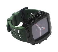 BNCXMO Fetta in metallo della custodia in lega di zinco per iWatch Series 8 7 6 5 4 SE per banda 45 mm 44 mm cinghia di orologio in gomma Modifica accessori