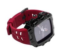BNCXMO Fetta in metallo della custodia in lega di zinco per iWatch Series 8 7 6 5 4 SE per banda 45 mm 44 mm cinghia di orologio in gomma Modifica accessori