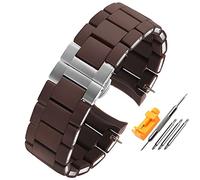 BNCXMO Fibbia in oro rosa del braccialetto in silicone in silicone in gomma per armani AR5905 AR5906 AR5919 AR5920 20 23mm Watch Band Strap