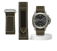 BNCXMO Fibra di carbonio Controllo Nylon Canvas Cinghia per Panerai Lumino Pam01118 01661 Bracciale di orologi impermeabile 24mm Blu nero (colore: nero nero, dimensione: 24mm)