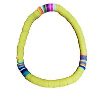 BNCXMO Gioielli per ragazze 1pc Sweet Polymer Clay Coppie a mano Bracciale elastico giallo per accessori eleganti e accessori di usura quotidiana