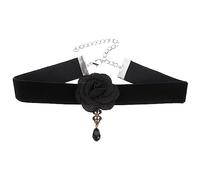 BNCXMO Girls Jewelry Flower Ribbon Chokker Collana per Donne Elegante Catena Floreale Vintage Design per Le Feste Collana