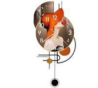 BNCXMO Grandi Orologi da Parete con Pendolo e Vassoio di stoccaggio, Decorazioni Orologi da Parete Batteria operata per la casa per la Camera da Letto del Soggiorno, Orologio da Parete Silenzioso Non