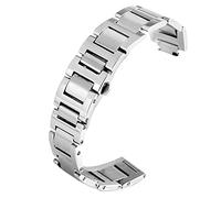 BNCXMO Guarda il cinturino da 20 mm/22 mm/24 mm Pulsante farfalla, cinghia di superficie lucida a rilascio rapido/20 mm/argento