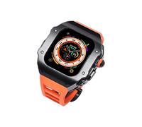 BNCXMO Guarda il kit di modifica della banda , per una custodia in acciaio inossidabile Ultra 49mm , per IWatch Serie 8 Ultra Refit Mod Sports Gugge di gomma