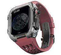 BNCXMO Guarda il kit di modifica, kit cinghia di orologio di lusso per una custodia in titanio cinghia viton di lusso da 8 45 mm per iwatch 7 8 45 mm Modifica di aggiornamento