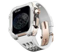 BNCXMO Guarda il kit di modifica, kit cinghia di orologio di lusso per una custodia in titanio cinghia viton di lusso da 8 45 mm per iwatch 7 8 45 mm Modifica di aggiornamento