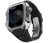 BNCXMO Guarda il kit di modifica, kit cinghia di orologio di lusso per una custodia in titanio cinghia viton di lusso da 8 45 mm per iwatch 7 8 45 mm Modifica di aggiornamento