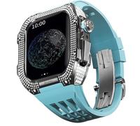 BNCXMO Guarda il kit di modifica, kit cinghia di orologio di lusso per una custodia in titanio cinghia viton di lusso da 8 45 mm per iwatch 7 8 45 mm Modifica di aggiornamento