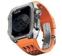 BNCXMO Guarda il kit di modifica, kit cinghia di orologio di lusso per una custodia in titanio cinghia viton di lusso da 8 45 mm per iwatch 7 8 45 mm Modifica di aggiornamento