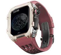 BNCXMO Guarda il kit di modifica, kit cinghia di orologio di lusso per una custodia in titanio cinghia viton di lusso da 8 45 mm per iwatch 7 8 45 mm Modifica di aggiornamento