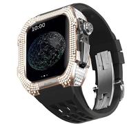 BNCXMO Guarda il kit di modifica, kit cinghia di orologio di lusso per una custodia in titanio cinghia viton di lusso da 8 45 mm per iwatch 7 8 45 mm Modifica di aggiornamento
