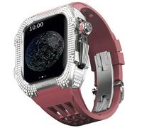 BNCXMO Guarda il kit di modifica, kit cinghia di orologio di lusso per una custodia in titanio cinghia viton di lusso da 8 45 mm per iwatch 7 8 45 mm Modifica di aggiornamento