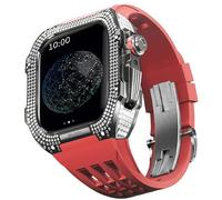 BNCXMO Guarda il kit di modifica, kit cinghia di orologio di lusso per una custodia in titanio cinghia viton di lusso da 8 45 mm per iwatch 7 8 45 mm Modifica di aggiornamento