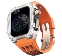 BNCXMO Guarda il kit di modifica, kit cinghia di orologio di lusso per una custodia in titanio cinghia viton di lusso da 8 45 mm per iwatch 7 8 45 mm Modifica di aggiornamento