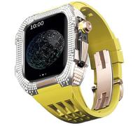 BNCXMO Guarda il kit di modifica, kit cinghia di orologio di lusso per una custodia in titanio cinghia viton di lusso da 8 45 mm per iwatch 7 8 45 mm Modifica di aggiornamento