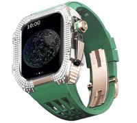 BNCXMO Guarda il kit di modifica, kit cinghia di orologio di lusso per una custodia in titanio cinghia viton di lusso da 8 45 mm per iwatch 7 8 45 mm Modifica di aggiornamento