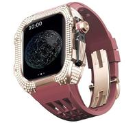BNCXMO Guarda il kit di modifica, kit cinghia di orologio di lusso per una custodia in titanio cinghia viton di lusso da 8 45 mm per iwatch 7 8 45 mm Modifica di aggiornamento