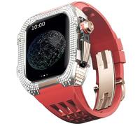 BNCXMO Guarda il kit di modifica, kit cinghia di orologio di lusso per una custodia in titanio cinghia viton di lusso da 8 45 mm per iwatch 7 8 45 mm Modifica di aggiornamento