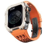 BNCXMO Guarda il kit di modifica, kit cinghia di orologio di lusso per una custodia in titanio cinghia viton di lusso da 8 45 mm per iwatch 7 8 45 mm Modifica di aggiornamento