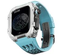 BNCXMO Guarda il kit di modifica, kit cinghia di orologio di lusso per una custodia in titanio cinghia viton di lusso da 8 45 mm per iwatch 7 8 45 mm Modifica di aggiornamento