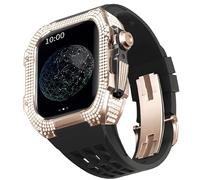 BNCXMO Guarda il kit di modifica, kit cinghia di orologio di lusso per una custodia in titanio cinghia viton di lusso da 8 45 mm per iwatch 7 8 45 mm Modifica di aggiornamento