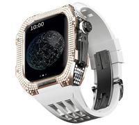 BNCXMO Guarda il kit di modifica, kit cinghia di orologio di lusso per una custodia in titanio cinghia viton di lusso da 8 45 mm per iwatch 7 8 45 mm Modifica di aggiornamento