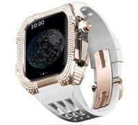 BNCXMO Guarda il kit di modifica, kit cinghia di orologio di lusso per una custodia in titanio cinghia viton di lusso da 8 45 mm per iwatch 7 8 45 mm Modifica di aggiornamento