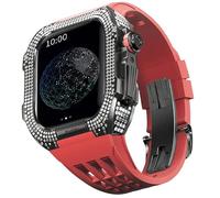 BNCXMO Guarda il kit di modifica, kit cinghia di orologio di lusso per una custodia in titanio cinghia viton di lusso da 8 45 mm per iwatch 7 8 45 mm Modifica di aggiornamento