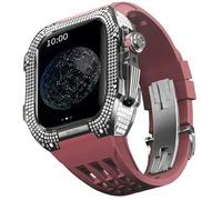 BNCXMO Guarda il kit di modifica, kit cinghia di orologio di lusso per una custodia in titanio cinghia viton di lusso da 8 45 mm per iwatch 7 8 45 mm Modifica di aggiornamento