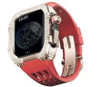BNCXMO Guarda il kit di modifica, kit cinghia di orologio di lusso per una custodia in titanio cinghia viton di lusso da 8 45 mm per iwatch 7 8 45 mm Modifica di aggiornamento