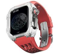 BNCXMO Guarda il kit di modifica, kit cinghia di orologio di lusso per una custodia in titanio cinghia viton di lusso da 8 45 mm per iwatch 7 8 45 mm Modifica di aggiornamento