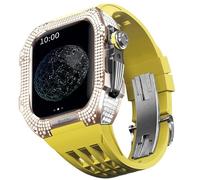 BNCXMO Guarda il kit di modifica, kit cinghia di orologio di lusso per una custodia in titanio cinghia viton di lusso da 8 45 mm per iwatch 7 8 45 mm Modifica di aggiornamento