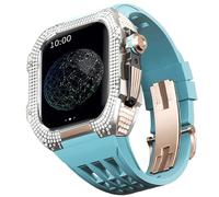 BNCXMO Guarda il kit di modifica, kit cinghia di orologio di lusso per una custodia in titanio cinghia viton di lusso da 8 45 mm per iwatch 7 8 45 mm Modifica di aggiornamento