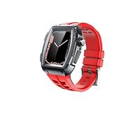 BNCXMO Kit di modifica Custodia per cinturino per banda 44 mm 45 mm in gomma in acciaio inossidabile per iWatch Series 8 7 6 SE 5 Correa
