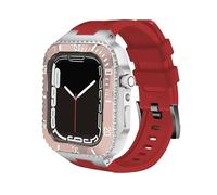 BNCXMO Kit di modifica da 45 mm per Band 8 Caso Mod Kit 44mm Cassa in Metallo Acciaio Lunetta Cinturino in Silicone per IWatch 8 Serie 7 6 5 4, 45mm For 8/7, A