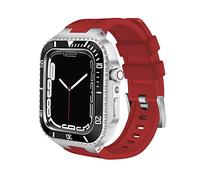 BNCXMO Kit di modifica da 45 mm per Band 8 Caso Mod Kit 44mm Cassa in Metallo Acciaio Lunetta Cinturino in Silicone per IWatch 8 Serie 7 6 5 4, 44mm For 6/5/4/SE, A