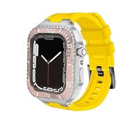 BNCXMO Kit di modifica da 45 mm per banda 8 kit mod di modalità 44 mm in acciaio in metallo cinghia di silicone cinghia per iwatch 8 serie 7 6 5 4