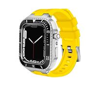 BNCXMO Kit di modifica da 45 mm per banda 8 kit mod di modalità 44 mm in acciaio in metallo cinghia di silicone cinghia per iwatch 8 serie 7 6 5 4