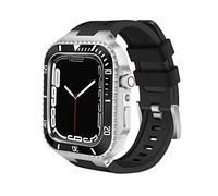 BNCXMO Kit di modifica da 45 mm per banda 8 kit mod di modalità 44 mm in acciaio in metallo cinghia di silicone cinghia per iwatch 8 serie 7 6 5 4